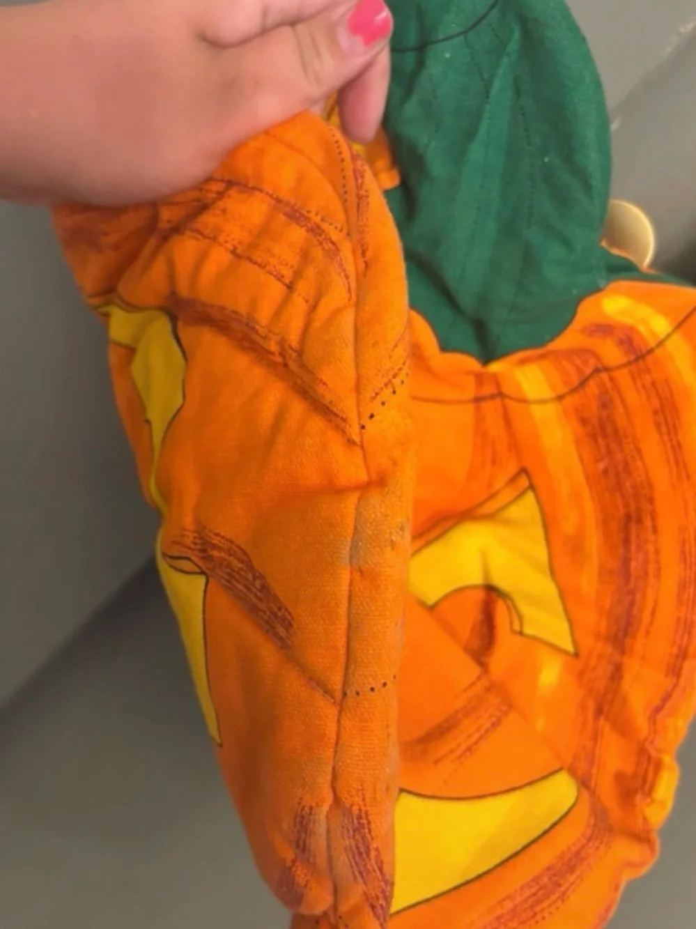 Vtg Cranston cloth Childerns treat or treat bag jack o latern
